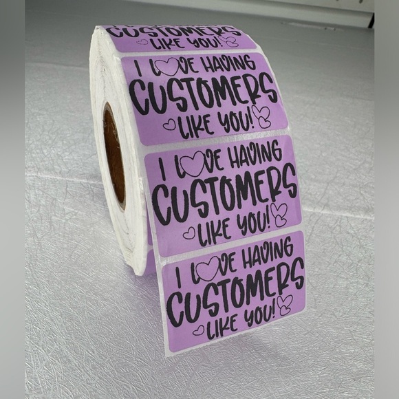 STICKERAFT Other - I Love Having Customers Like You, Stickers/ Label packaging stickers  new 100ct